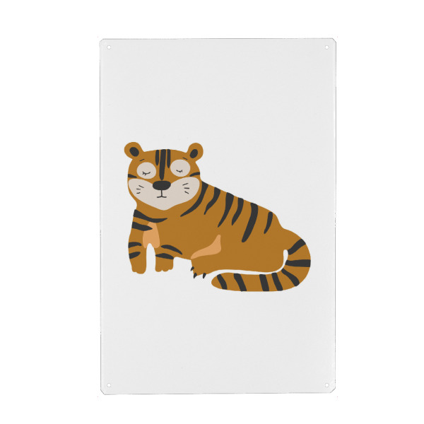 Holzbild "Tiger-Baby-Tier" artboxONE - Für Kinder,Tiere - Tiger,Tier,Baby,Tierbaby,Kunst,Tigerkunst,Wald,Dschungel,Tropisch