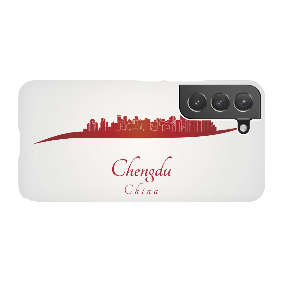 Samsung Galaxy "Chengdu-Skyline in Rot" Premium-Case Handyhülle artboxONE