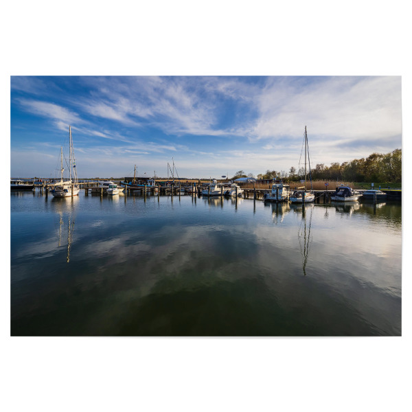 Poster "Boote, Steg, Wolken" artboxONE - Natur,Reise,Architektur,Reise / Strand und Meer