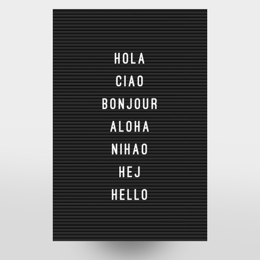 Letterboard Hello