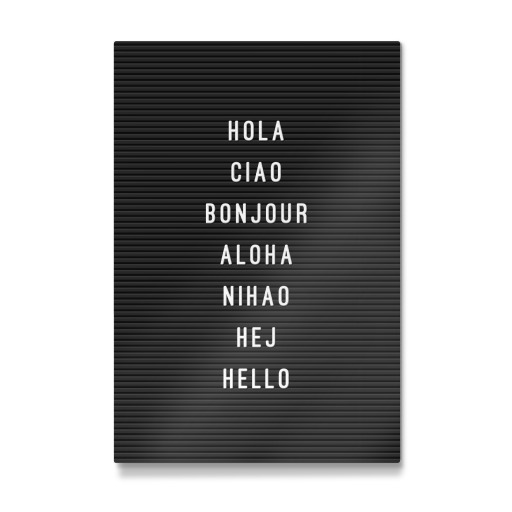Letterboard Hello