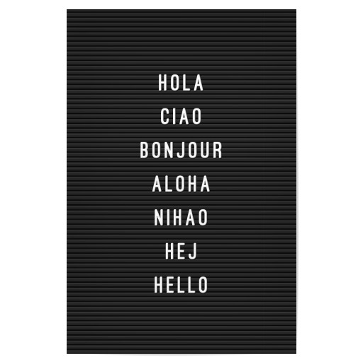 Letterboard Hello