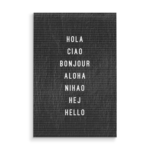 Letterboard Hello