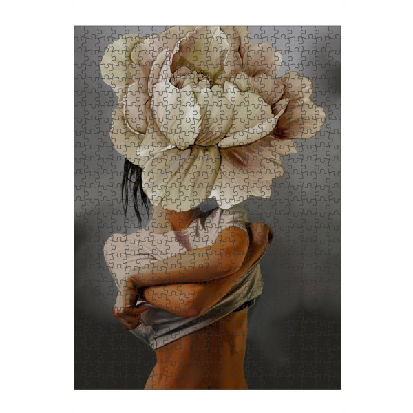 artboxONE Puzzle "Reveal" artboxONE - Floral,Menschen - High fashion,Model,Floral,Mode,Pfingstrose,Akt - Bild high fashion