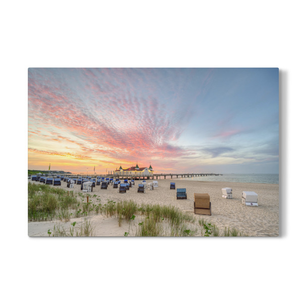 Galerie-Print "Seebrücke Ahlbeck Sonnenuntergang" 30x20 cm artboxONE