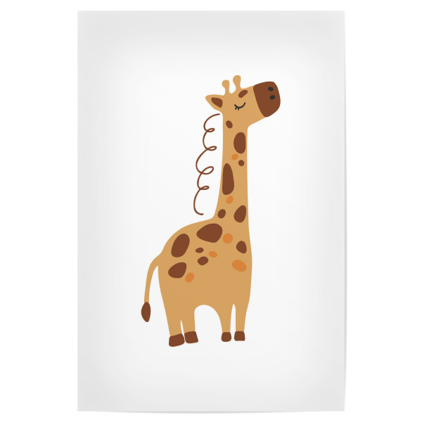Poster "Baby-Giraffe-Kunst" artboxONE - Für Kinder,Tiere - Giraffe,Tier,Kunst,Baby,Kind,Druckbar,Boho,Tierbaby