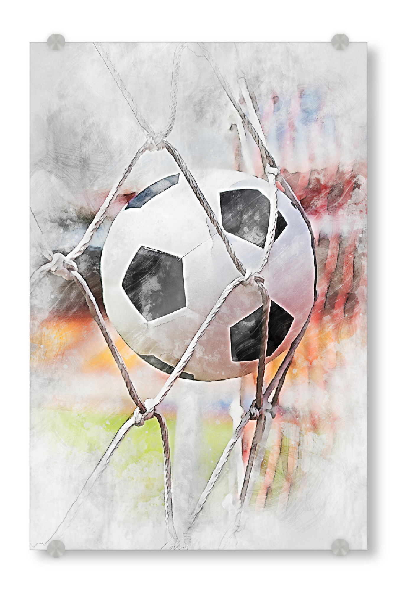 Acrylglasbild "Football 3 (matart)" artboxONE - Sport / Fußball - Fußball,Ziel,Fußballspieler,Fußball,Spieler,Ball,Mannschaft,Sport