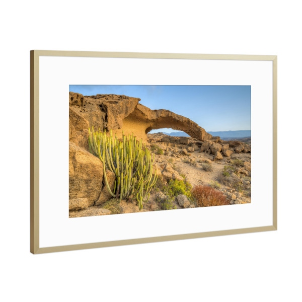 Poster mit Rahmen Gold "Arco de Tajao auf Teneriffa" artboxONE - Natur,Reise,Reise / Länder