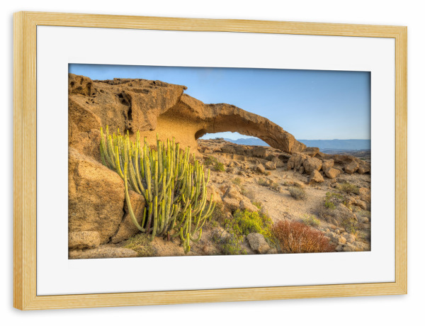 Poster mit Rahmen kiefer "Arco de Tajao auf Teneriffa" artboxONE - Natur,Reise,Reise / Länder