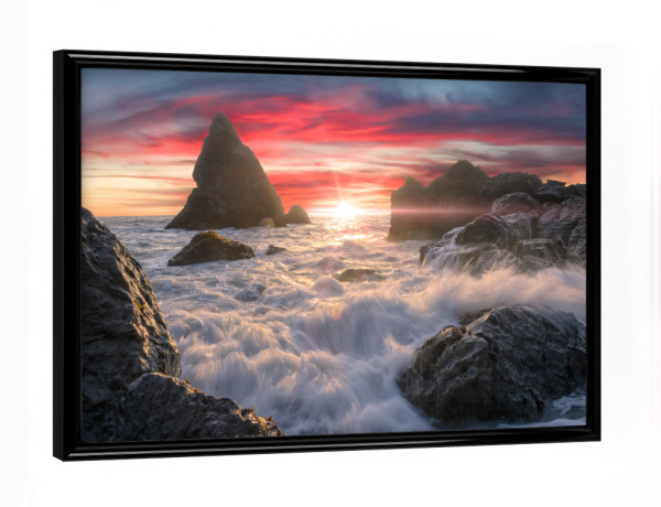 Poster mit schwarzem Rahmen "Luffenholtz-Strand" artboxONE - Natur,Reise,Reise / Strand und Meer,Reise / Länder