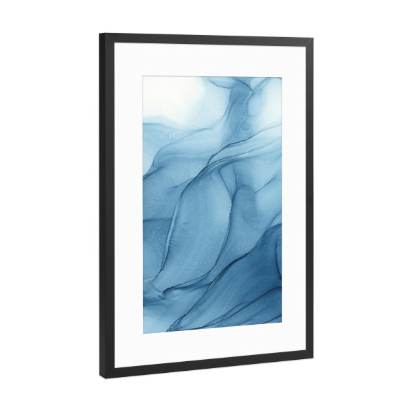 Poster mit Rahmen Schwarz (Metallic) "Cold-Ice" artboxONE - Abstrakt