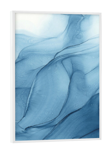 Poster mit weißem Rahmen "Cold-Ice" artboxONE - Abstrakt