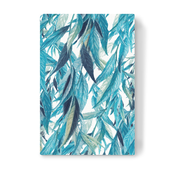 Leinwandbild "Fülle" artboxONE - Natur,Floral - Aquarell,Andere,Realismus,Minimalismus,Natur,Blätter,Pflanze,Botanisch,Blaugrün,Exotisch,Tropisch