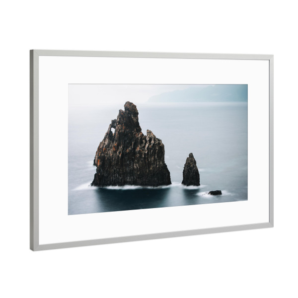 Poster mit Rahmen Silber "Ribeira da Janela" artboxONE - Natur,Reise,Reise / Strand und Meer