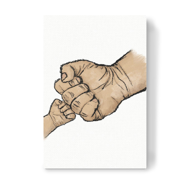 Leinwandbild "Vater und Sohn Fäuste" artboxONE - Für Kinder,Menschen,Liebe,Für Papa,Männer