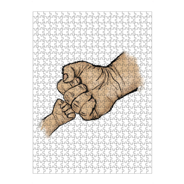 Puzzle Ravensburger "Vater und Sohn Fäuste" artboxONE - Für Kinder,Menschen,Liebe,Für Papa,Männer