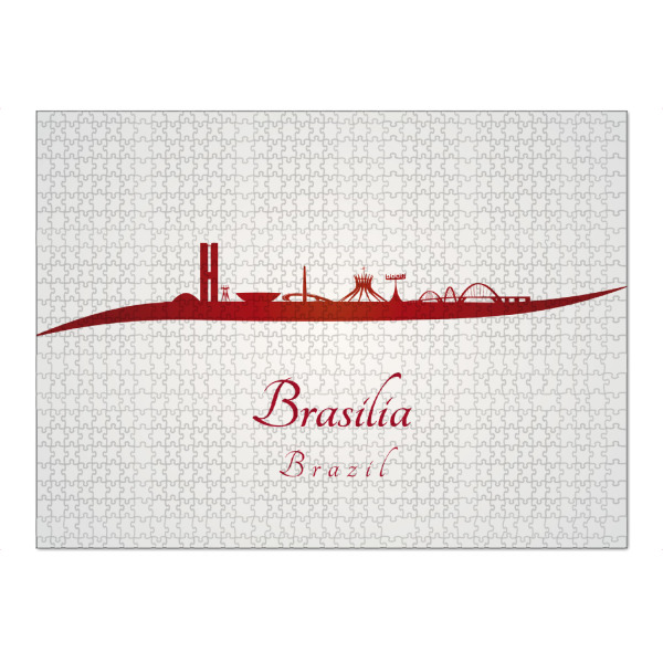 Puzzle Ravensburger "Brasilia-Skyline in Rot" artboxONE - Städte,Architektur