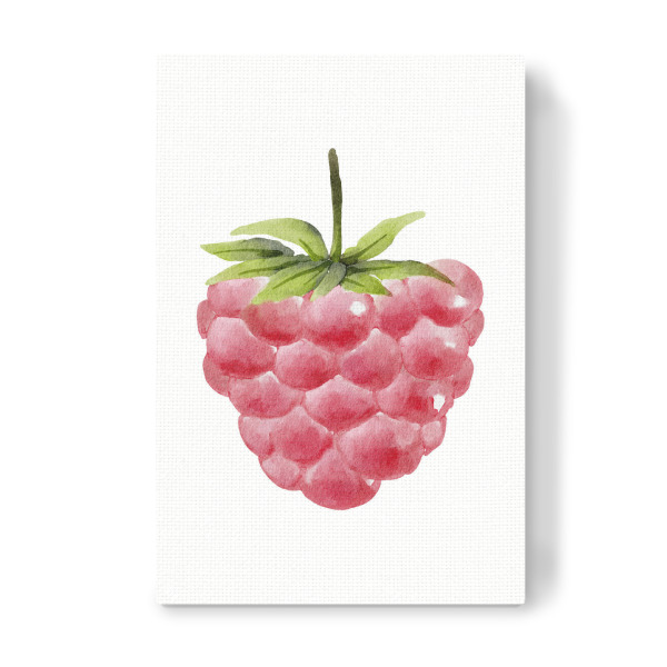 Leinwandbild "Himbeer-Aquarell-Frucht" artboxONE - Essen & Trinken / Obst & Gemüse - Obst,Aquarell,Sommer,Kunst,Tropisch,Beere,Lebensmittel,Himbeere