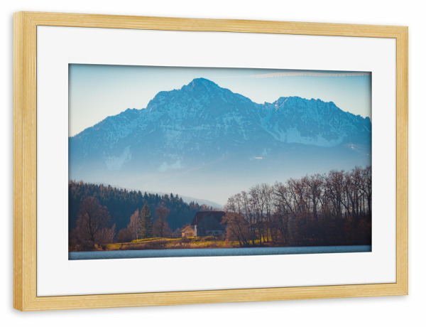 Poster mit Rahmen kiefer "Abstdorfer See im Winter" artboxONE - Natur,Reise