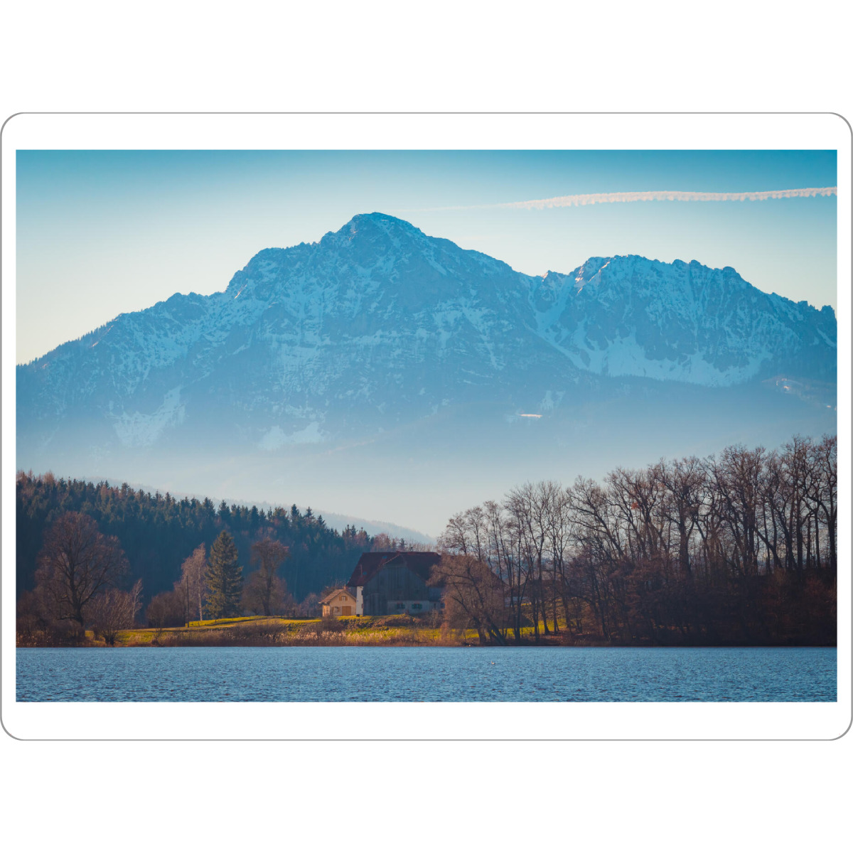 Tischset "Abstdorfer See im Winter" artboxONE - Natur,Reise - Bayern,Deutschland,Laufen,Berchtesgadener land,Berge,Bäume,Wald,Natur,Landschaft