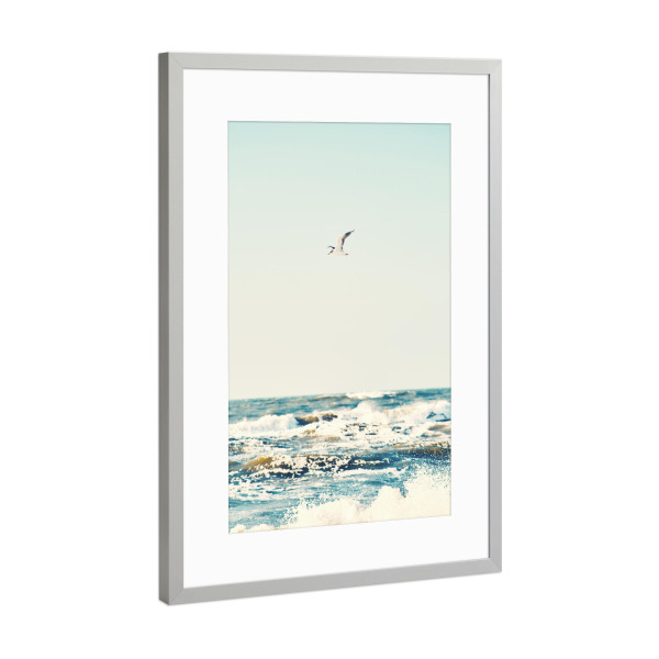 Poster mit Rahmen Silber "Freiheit an der Nordseeküste" artboxONE - Natur,Reise,Tiere,Reise / Strand und Meer