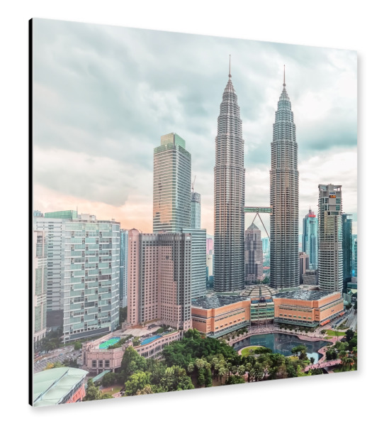 Alu-Dibond "Petronas Zwillingstürme" 30x30 cm artboxONE