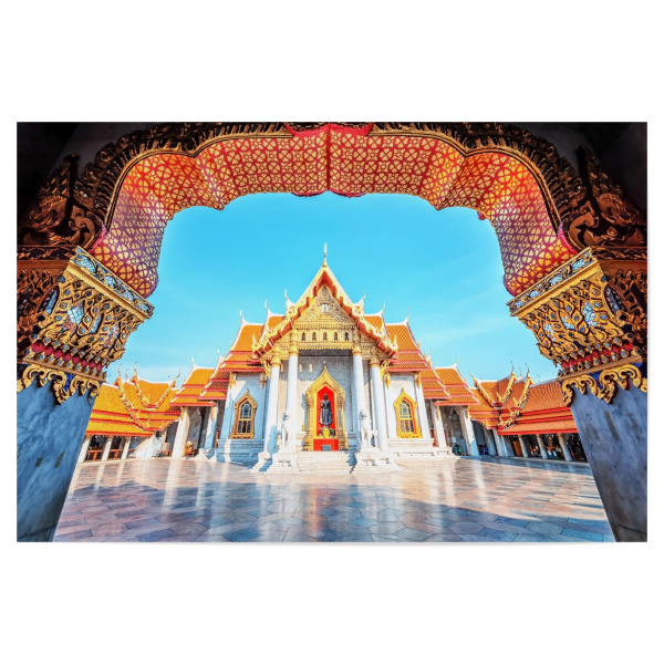 Poster "Wat Benchamabophit Dusitwanaram" artboxONE - Städte,Reise,Architektur,Reise / Asien,Reise / Länder