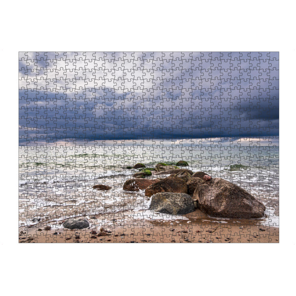 artboxONE Puzzle "Strand, Steine, Wolken" artboxONE - Natur,Reise,Reise / Strand und Meer