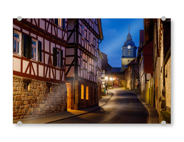 Acrylglasbild "Herleshausen bei Nacht" artboxONE - Architektur