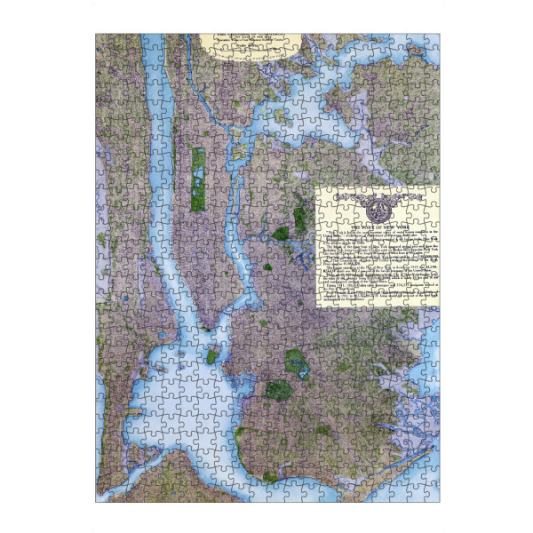 artboxONE Puzzle "Alte Karte von New York-ac" artboxONE - Kartografie - Karte,Plan,Jahrgang,Antik,Retro,Alt,Karten,Karte der welt,Illustration