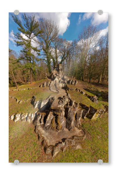 Acrylglasbild "Park Tangerhütte, Wasserfall-Berg" artboxONE - Städte,Natur,Reise,Architektur,Städte / Weitere