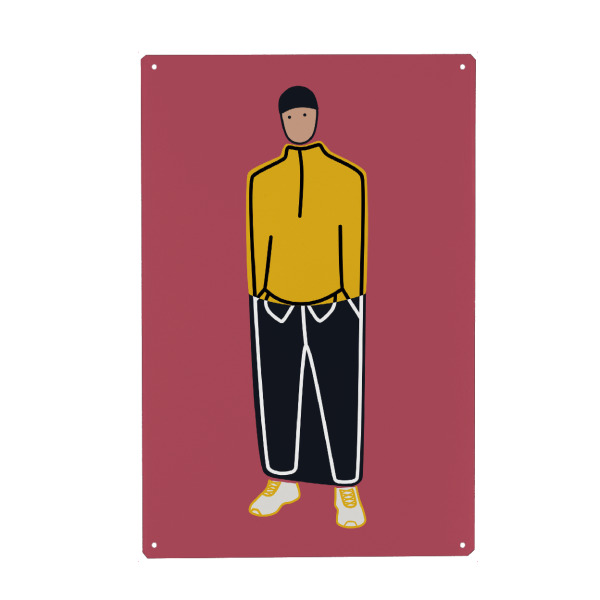 Holzbild "Hände in den Taschen" artboxONE - Menschen,Fashion - Stil,Mode,Straße,Urban,Mann,Männlich,Hipster,Cool