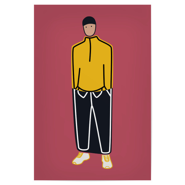 Poster 30x20 cm "Hände in den Taschen" artboxONE - Menschen,Fashion - Stil,Mode,Straße,Urban,Mann,Männlich,Hipster,Cool