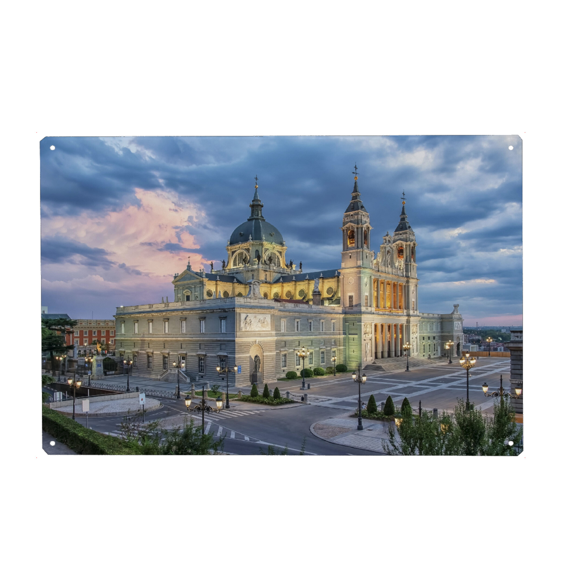 Holzbild "Kathedrale von Madrid" artboxONE - Städte,Reise,Architektur,Reise / Länder,Städte / Weitere