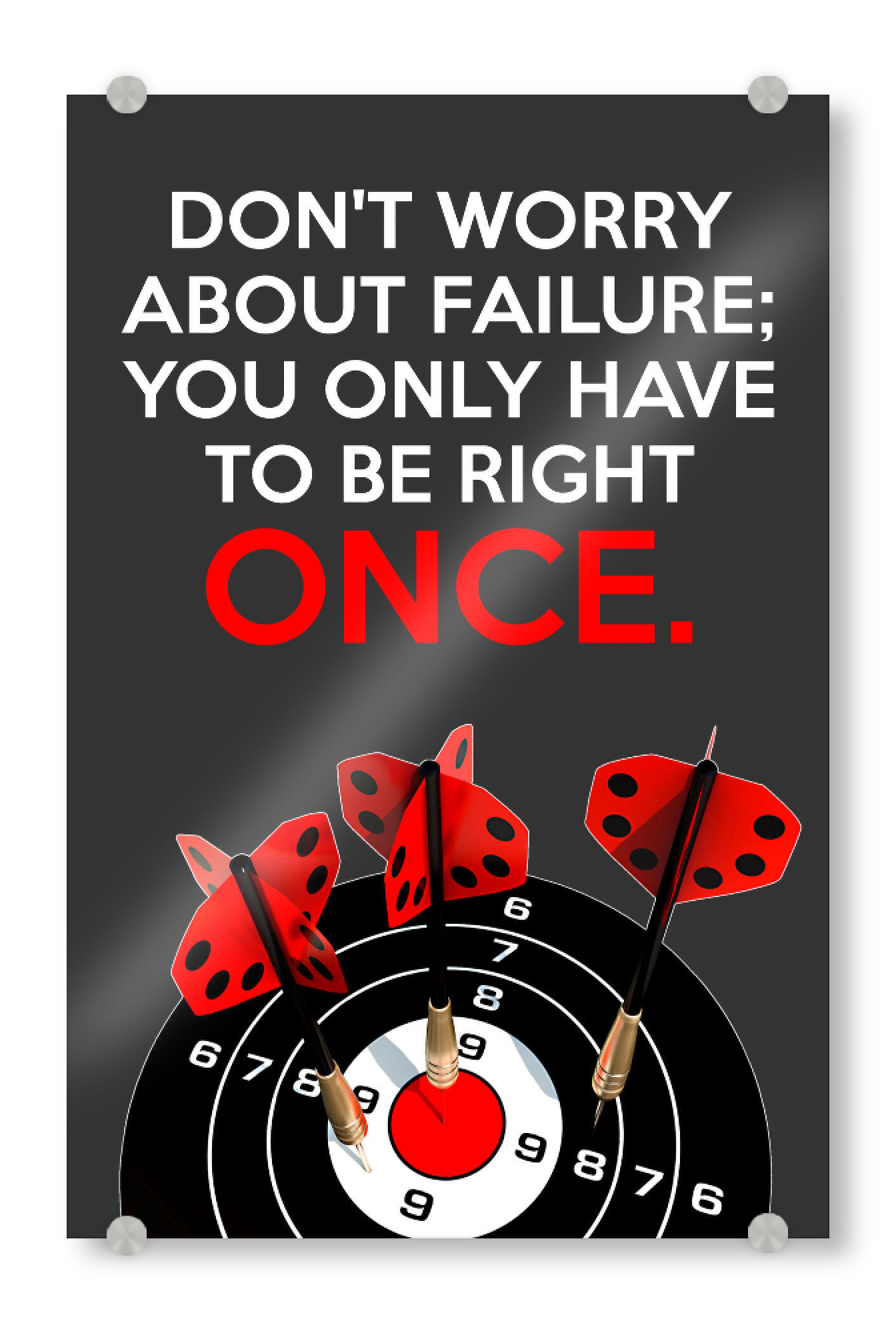 Acrylglasbild "Try Until You Succeed" artboxONE - Typografie