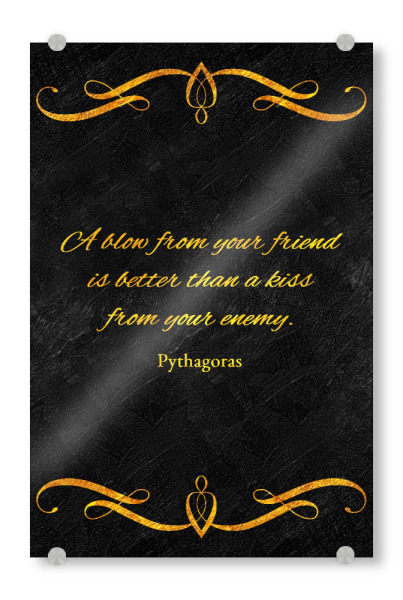 Acrylglasbild "Freundlicher Schlag" artboxONE - Typografie