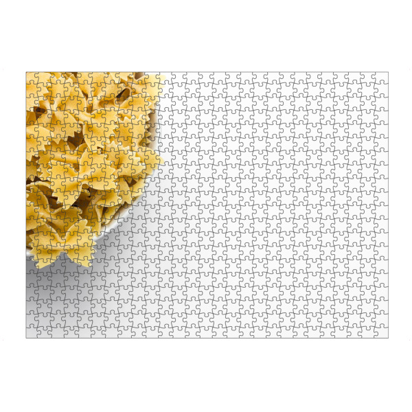artboxONE Puzzle "Farfalle - halb" artboxONE - Essen & Trinken - Nudeln,Essen,Food,Pasta,Küche,Mahlzeit,Weiß,Minimalistisch,Fotografie