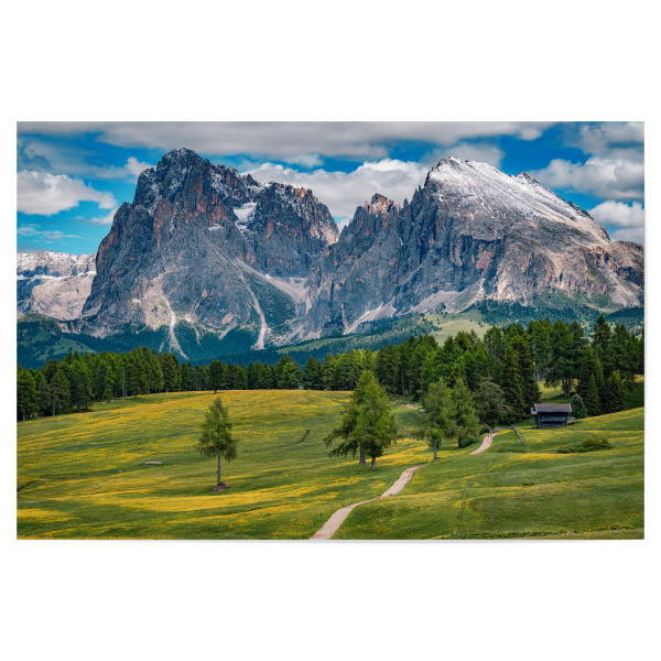 Poster "Seiser Alm - Südtirol" artboxONE - Natur,Reise - Natur,Landschaft,Alm,Südtirol,Italien,Berge,Gebirge,Dolomiten,Grün,Wiese