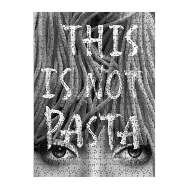 Puzzle Ravensburger "Das ist keine Pasta BW" artboxONE - Typografie,Abstrakt,Menschen