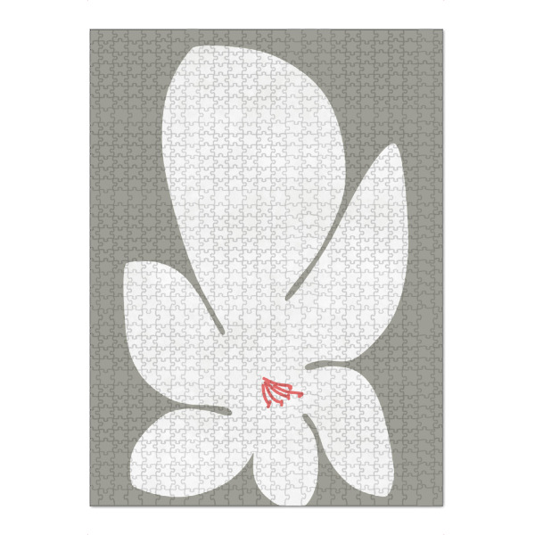 Puzzle Ravensburger "Weiße Lilie" artboxONE - Natur,Floral,Abstrakt - Blume,Lilie,Blütenblatt,Natur,Stillleben,Floral,Abstrakt,Formen,Geometrie