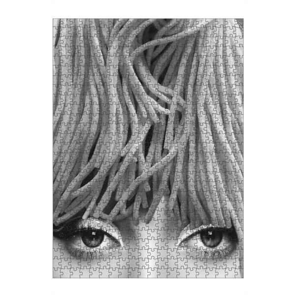 Puzzle Ravensburger "Das ist keine Pasta in bw" artboxONE - Essen & Trinken,Abstrakt,Menschen
