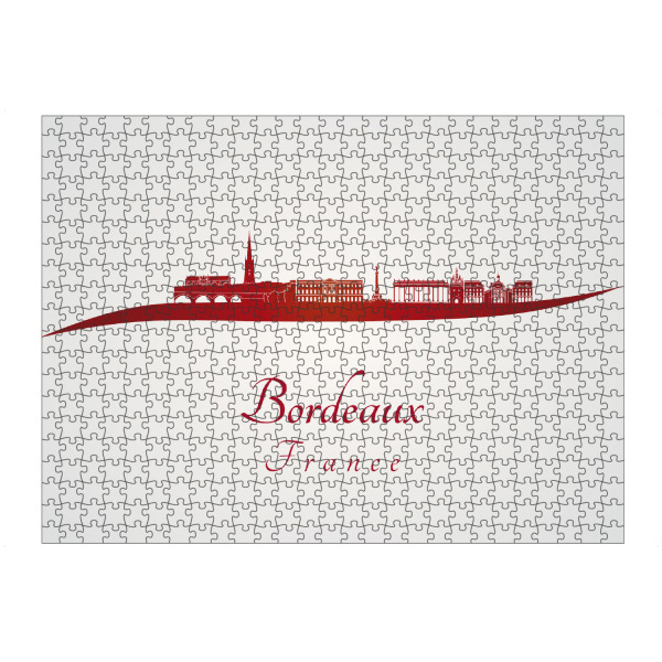 Puzzle Ravensburger "Bordeaux-Skyline in Rot" artboxONE - Städte,Architektur