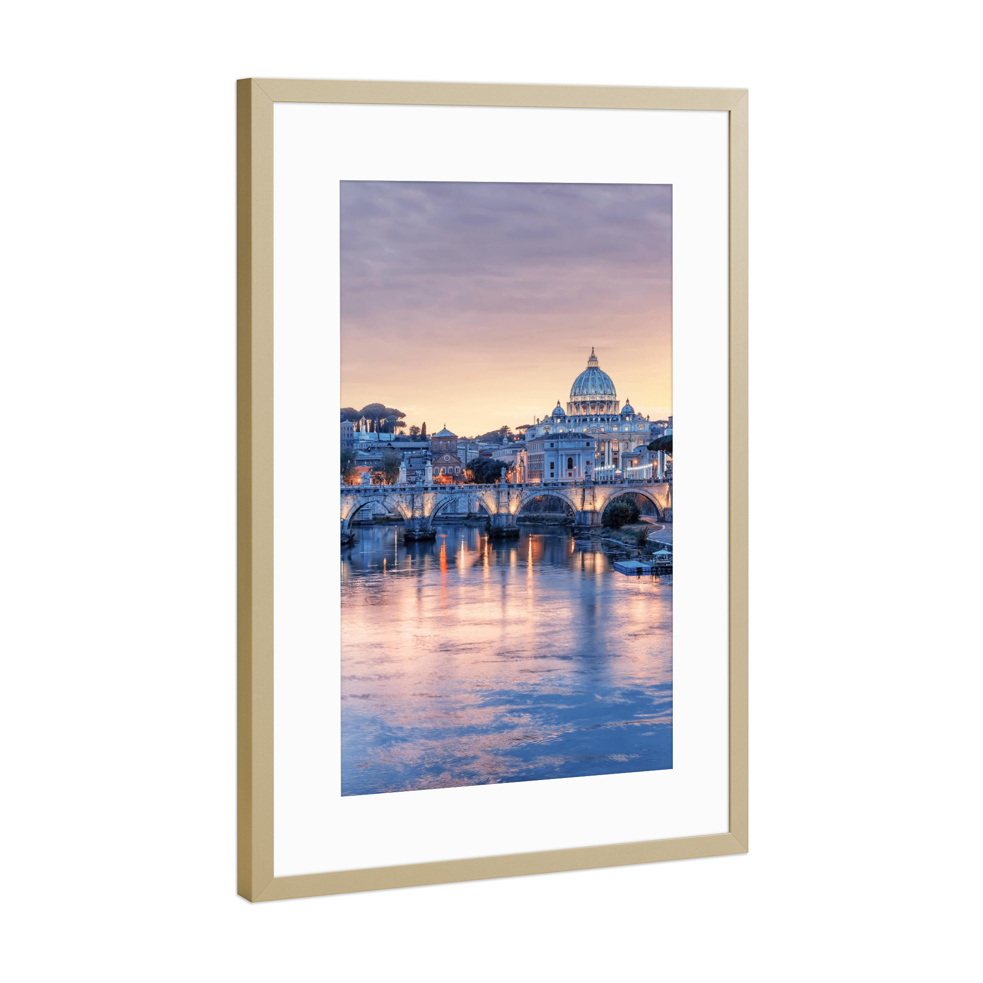 Poster mit Rahmen Gold "Süßes Licht über Rom" artboxONE - Städte,Reise,Architektur,Reise / Länder,Städte / Rom