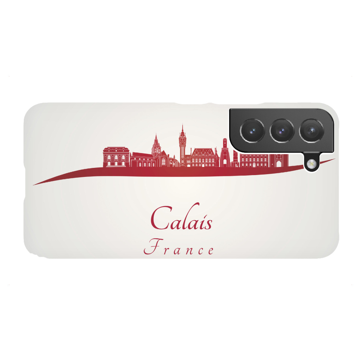 Samsung Galaxy "Calais-Skyline in Rot" Premium-Case Handyhülle artboxONE