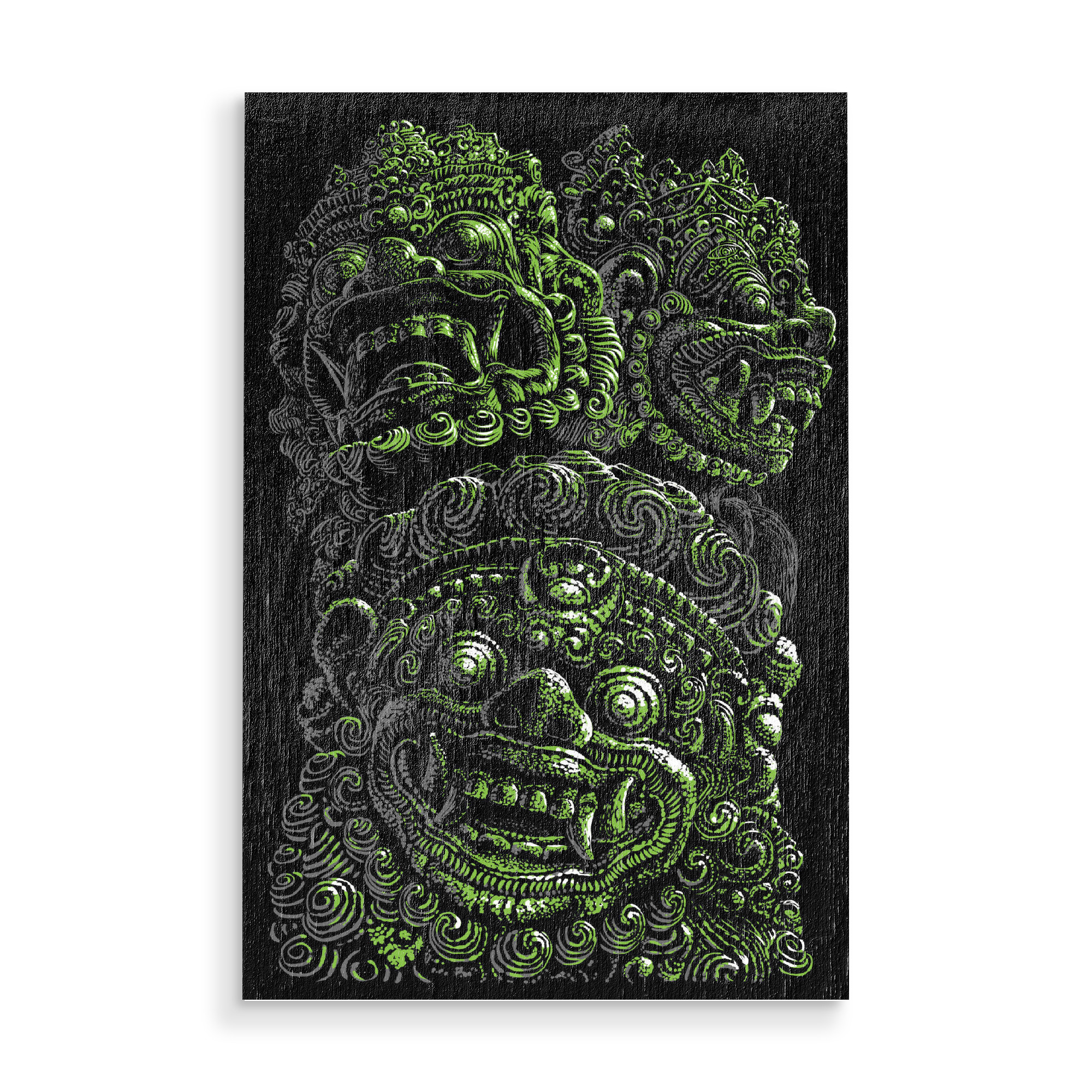 Holzbild "Maya-Statue" artboxONE - Städte / Shanghai