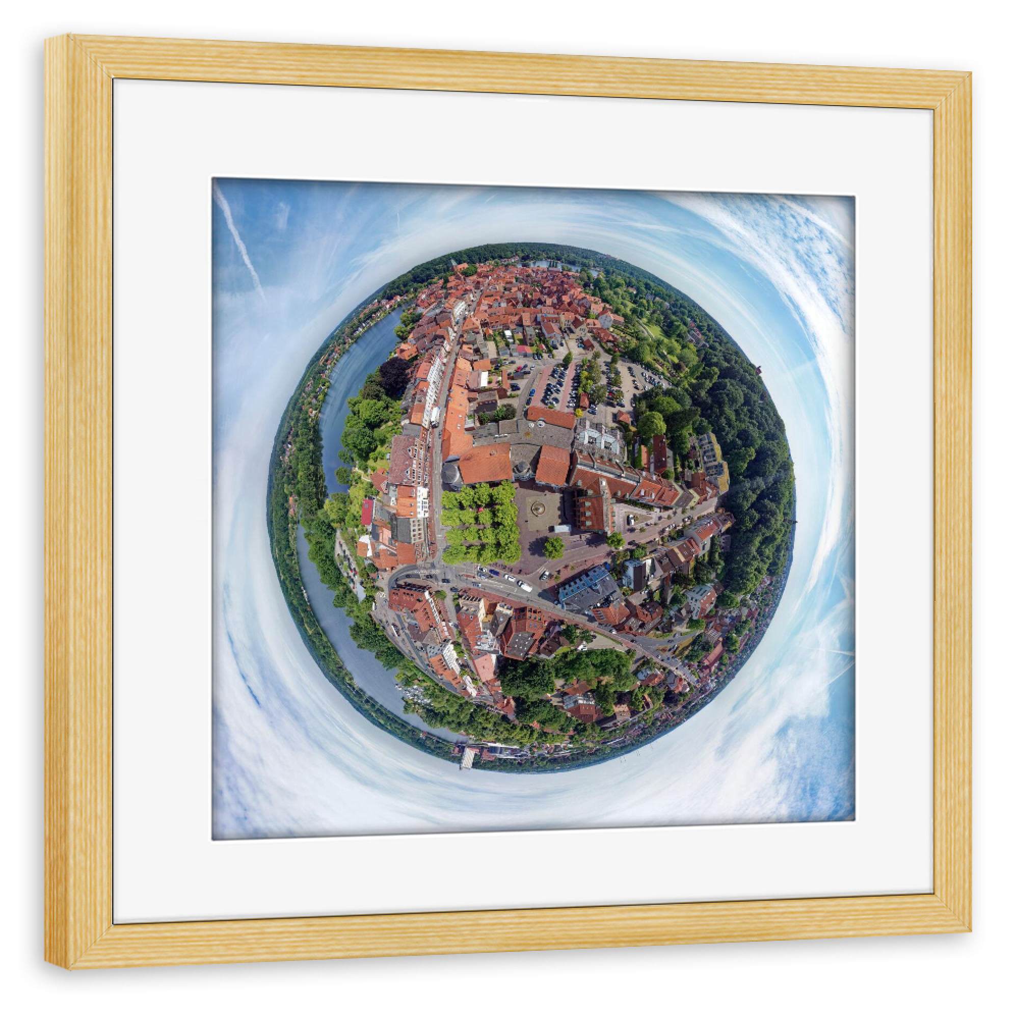 Poster mit Rahmen kiefer "Mölln - Altstadt Marktplatz" artboxONE - Städte,Natur,Reise,Architektur,Städte / Weitere