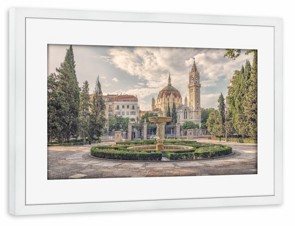Poster mit Rahmen weiß "Madrider Architektur" artboxONE - Städte,Reise,Architektur,Reise / Länder,Städte / Weitere