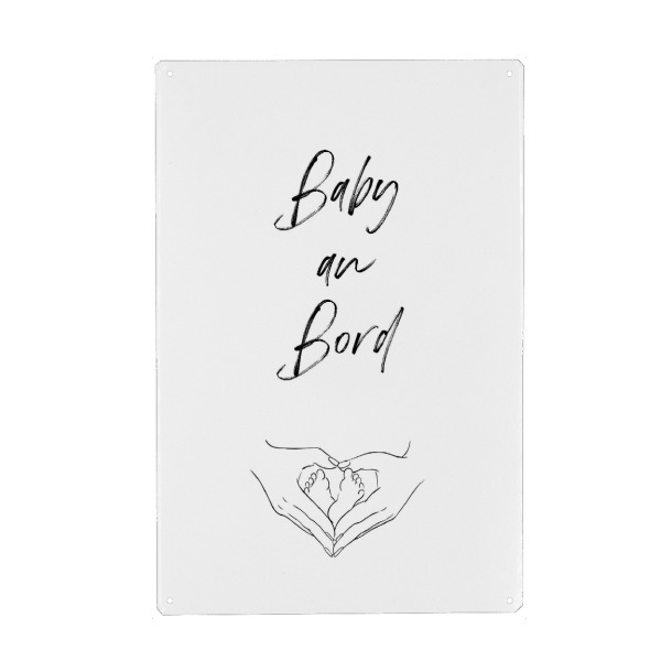 Holzbild "Baby an Bord" artboxONE - Typografie,Für Mama,Für Papa,Lustig - Baby,Typo,Typografie,An,Bord,Minimalistisch,Kinder