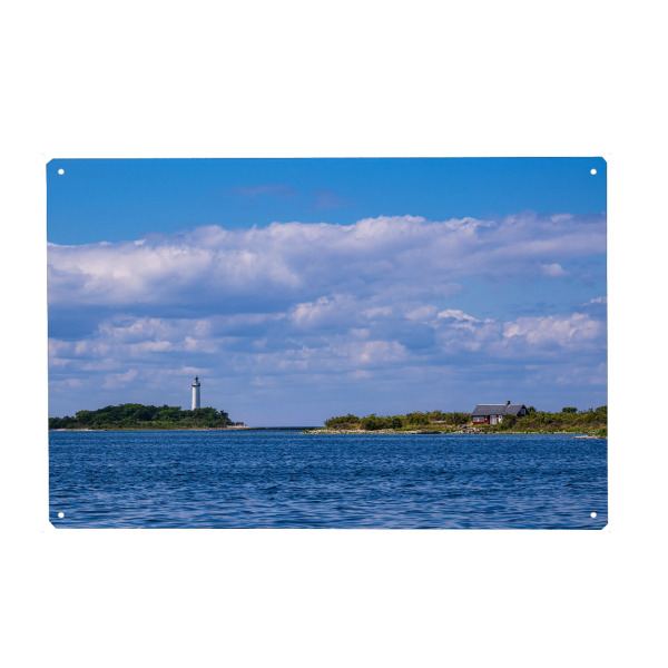 Holzbild "Ostsee, Leuchtturm, Wolken" artboxONE - Natur,Reise,Architektur,Reise / Strand und Meer,Reise / Länder