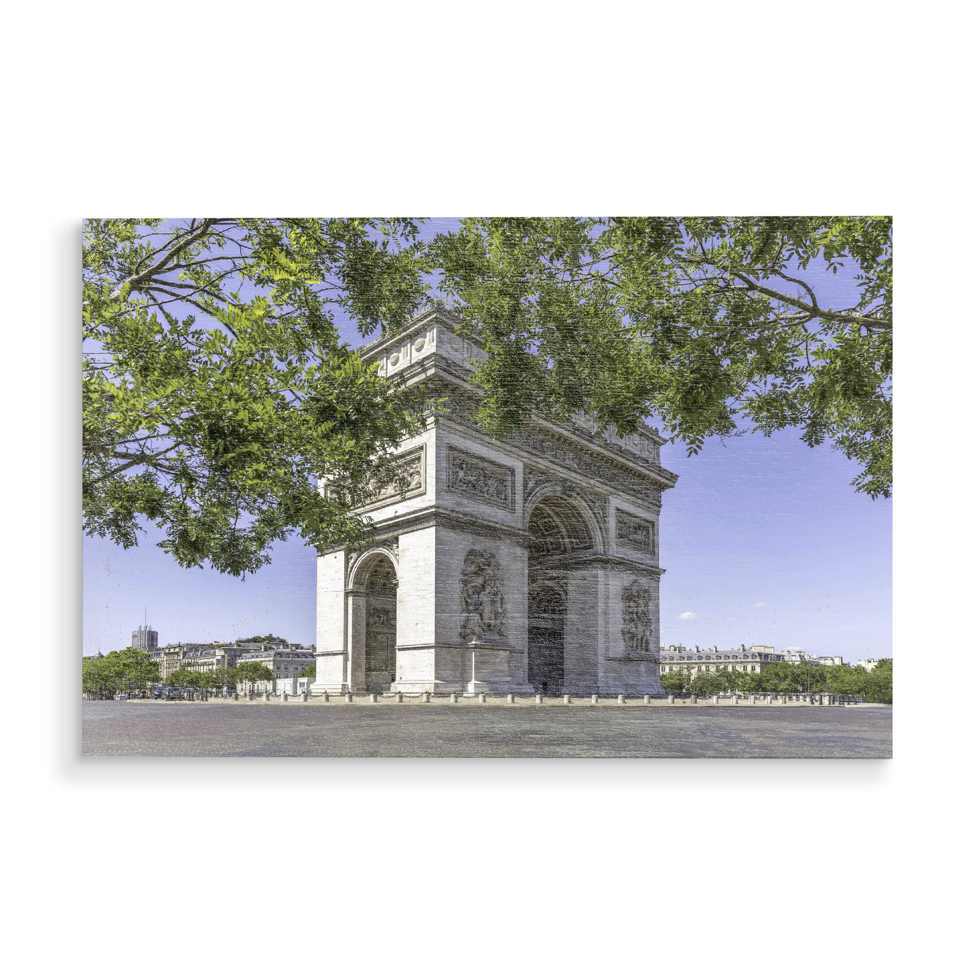 Holzbild "Triumphbogen" artboxONE - Städte,Reise,Architektur,Städte / Paris,Reise / Länder